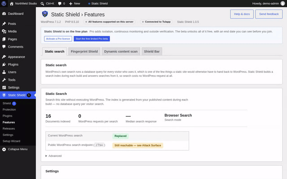 Features screen recording